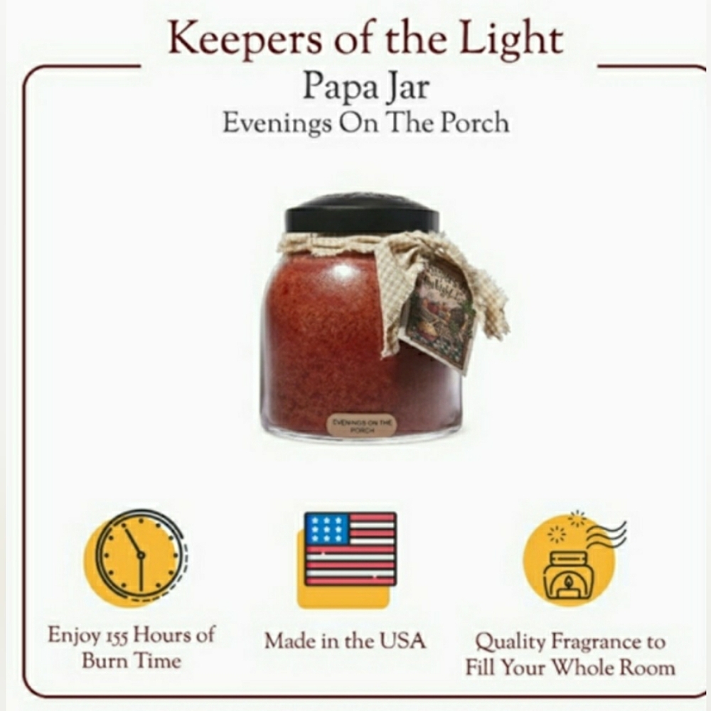 EVENING ON THE PORCH -A Cheerful Giver Papa Jar Scented Candle, 34 oz - Picture 12 of 13